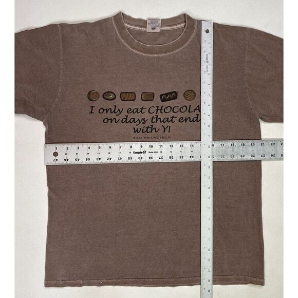 Crazy Shirts Only Eat Chocolate On Days That End With Y T-shirt Women Medium - Picture 6 of 6